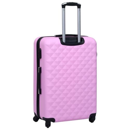 Kuffert sæt 3 stk. hardcase ABS pink