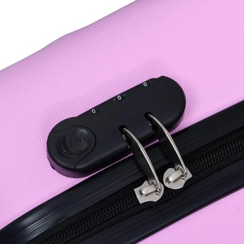Kuffert sæt 3 stk. hardcase ABS pink