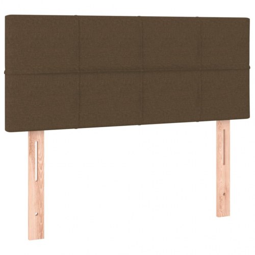 Kontinentalseng med madras 100×200 cm - stof, mørkebrun