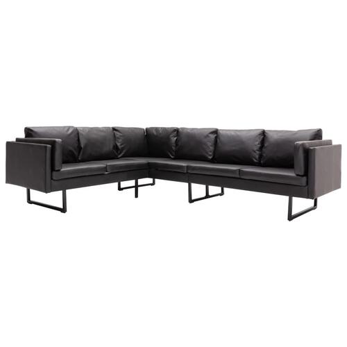 Hjørnesofa kunstlæder sort
