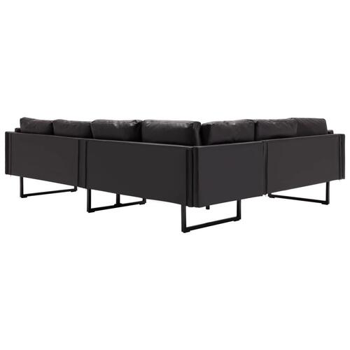 Hjørnesofa kunstlæder sort