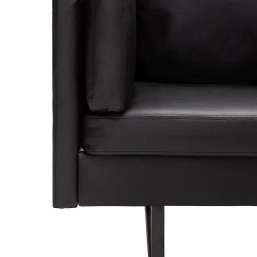 Hjørnesofa kunstlæder sort