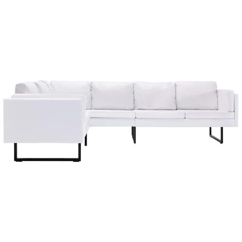 Hjørnesofa kunstlæder hvid