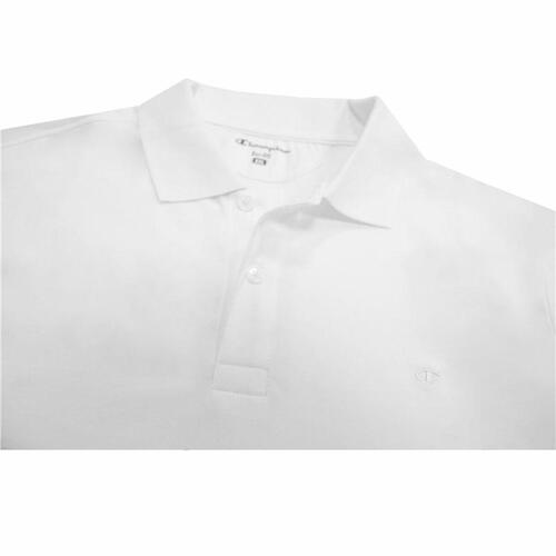 Kortærmet Polotrøje til Mænd Champion Sportswear Hvid 2XL