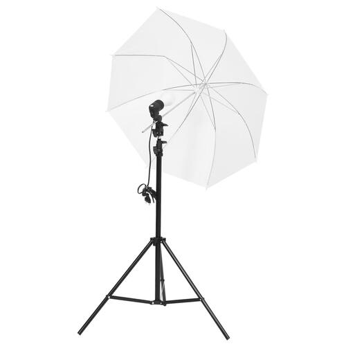 Fotostudiesæt med lampesæt + fotobaggrund og reflektor