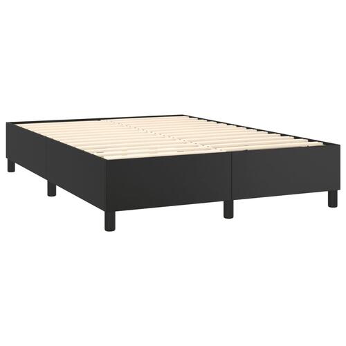 Kontinentalseng med madras 140x190 cm kunstlæder sort
