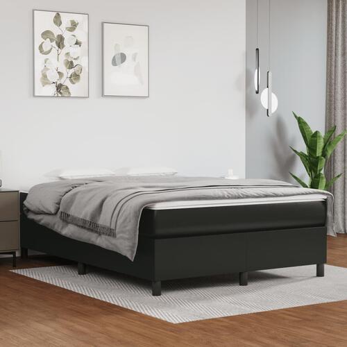 Kontinentalseng 140x190 cm kunstlæder sort