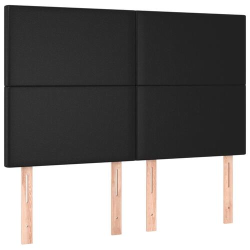 Kontinentalseng med madras 140x190 cm kunstlæder sort