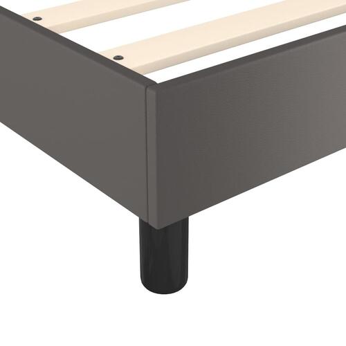 Kontinentalseng 100x200 cm kunstlæder grå