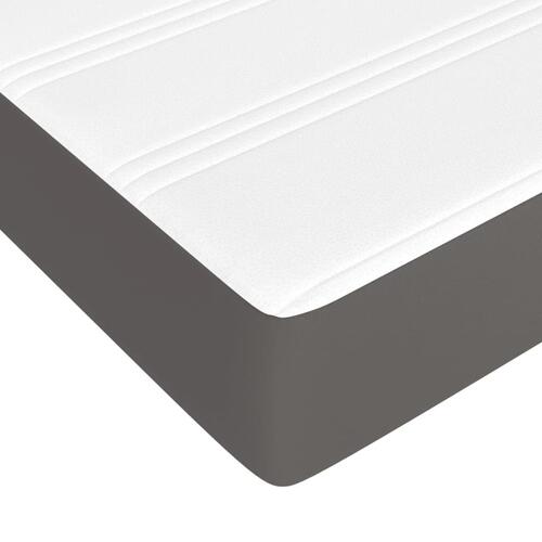 Kontinentalseng 100x200 cm kunstlæder grå