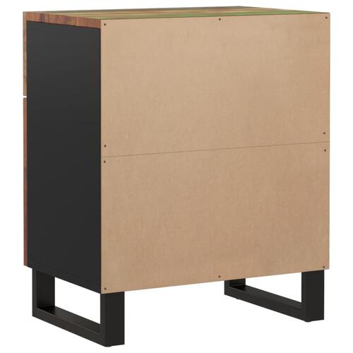 Sengebord 50x33x60 cm massivt genbrugstræ og konstrueret træ