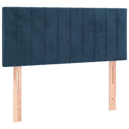 Sengegavl 80x5x78/88 cm fløjl mørkeblå