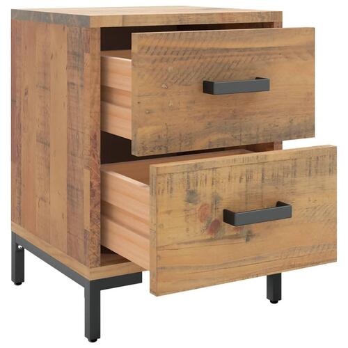 Sengeborde 2 stk. 36x30x45 cm massivt fyrretræ