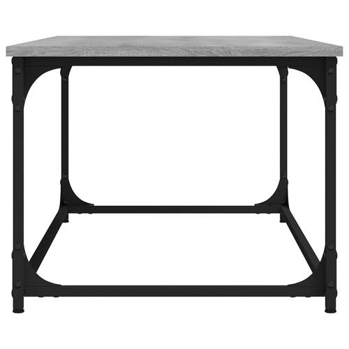 Sofabord 102x50x40 cm konstrueret træ og jern grå sonoma-eg