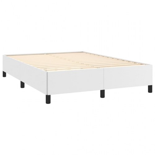Sengeramme 140 x 190 cm i hvidt kunstlæder