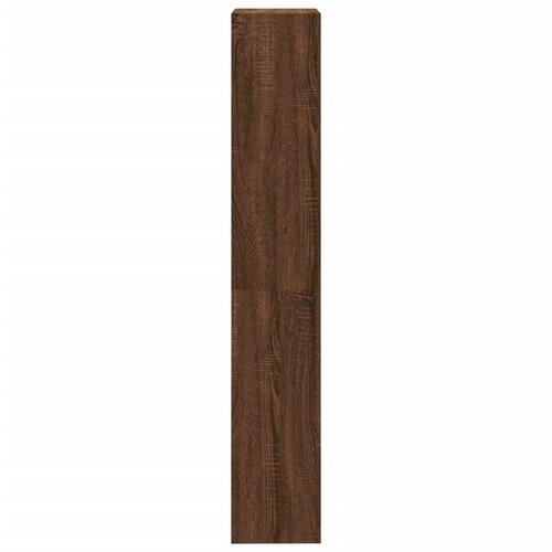 Bogreol m. 4 hylder 40x24x143 cm konstrueret træ brunt egetræ