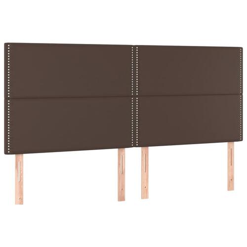 Kontinentalseng med madras 180x200 cm kunstlæder brun
