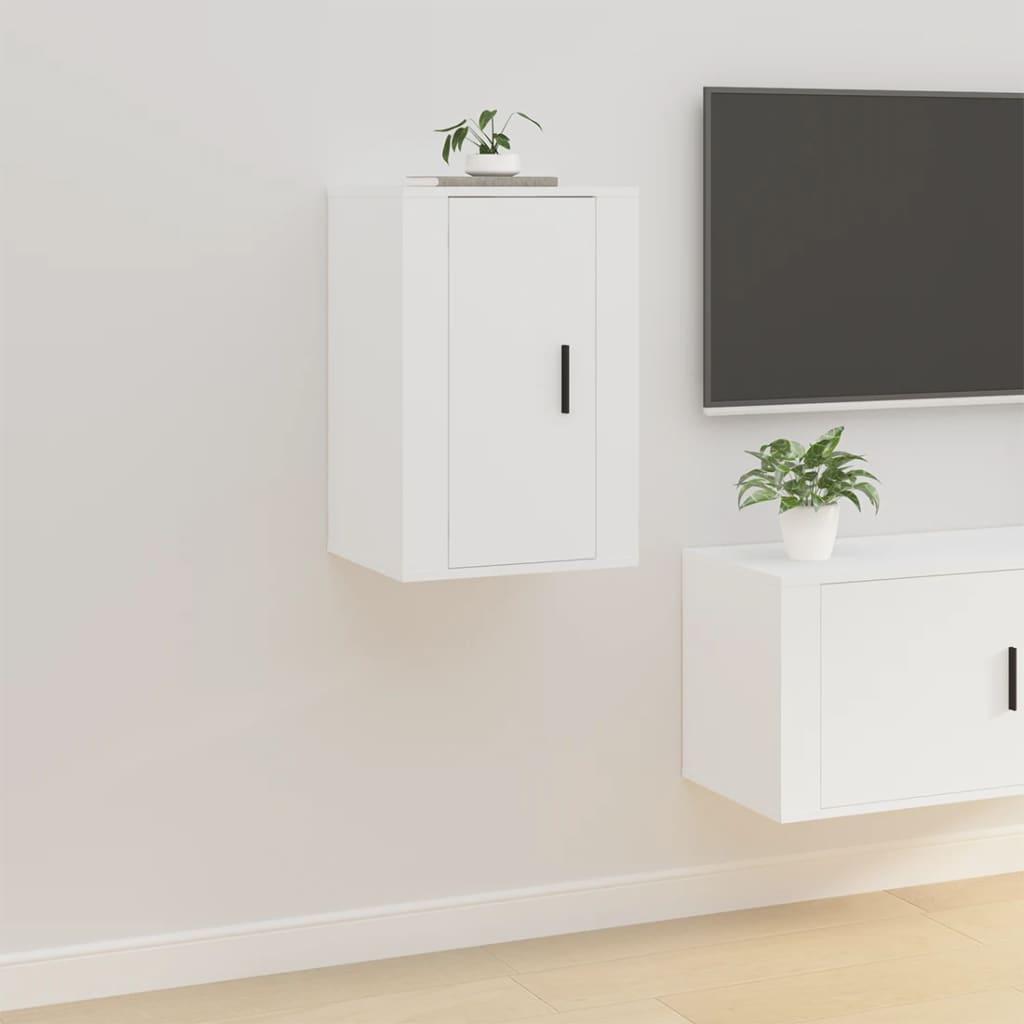 Væghængt tv-skab 40x34,5x60 cm hvid