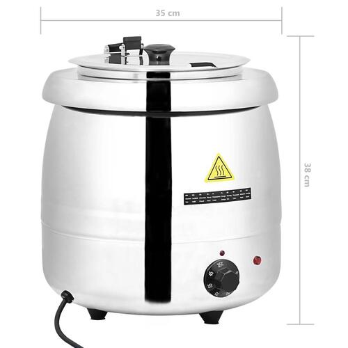 Elektrisk suppegryde 10 l rustfrit stål