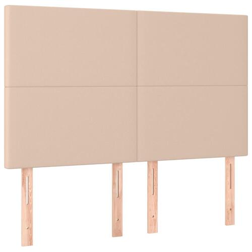 Kontinentalseng 140x190 cm kunstlæder cappuccinofarvet