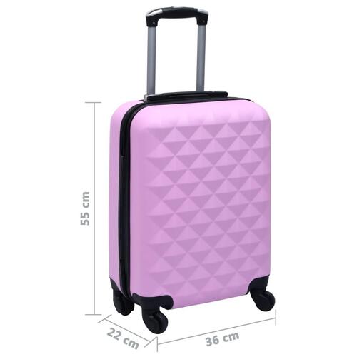 Hardcase-kuffert ABS pink