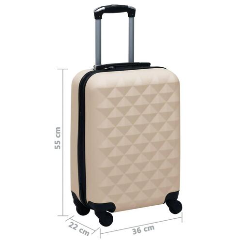 Hardcase-kuffert ABS guldfarvet