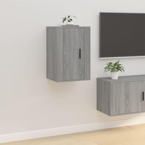 Væghængte tv-skabe 2 stk. 40x34,5x60 cm grå sonoma-eg