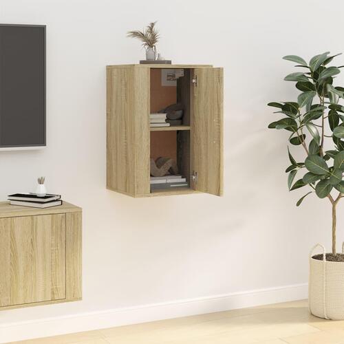 Væghængt tv-skab 40x34,5x60 cm sonoma-eg
