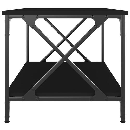 Sofabord 80x50x45 cm konstrueret træ og jern sort