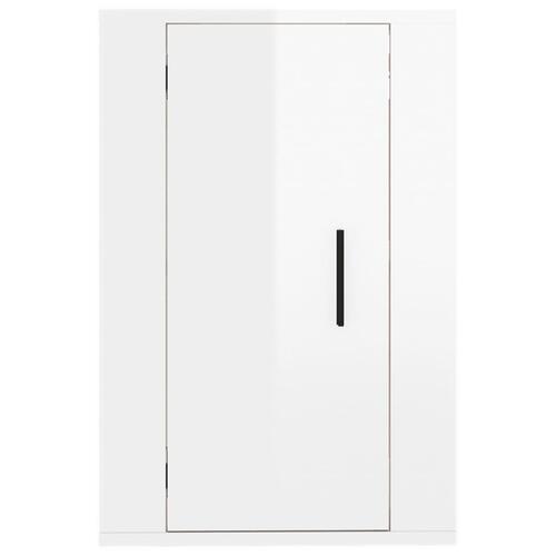 Væghængte tv-skabe 2 stk. 40x34,5x60 cm hvid højglans