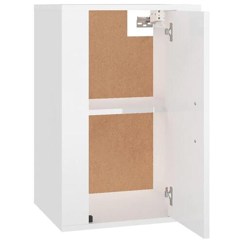 Væghængte tv-skabe 2 stk. 40x34,5x60 cm hvid højglans