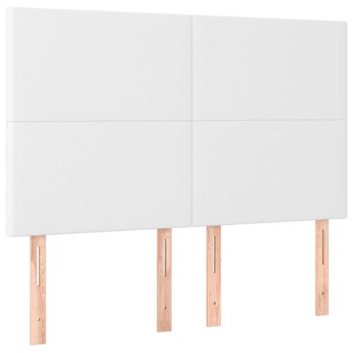 Kontinentalseng med madras 140x190 cm kunstlæder hvid