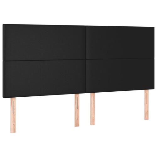 Kontinentalseng med madras 180x200 cm kunstlæder sort
