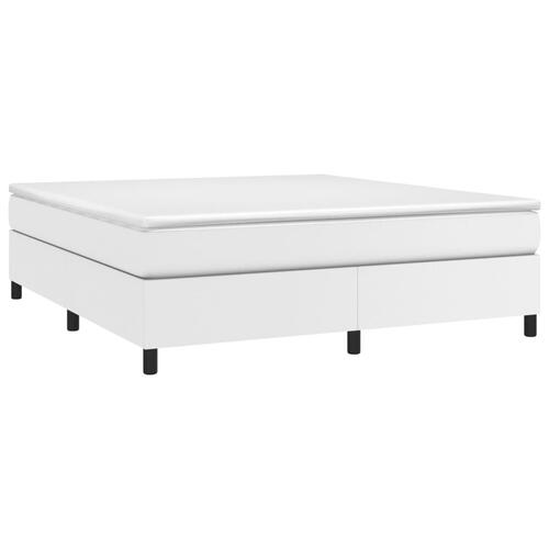 Sengeramme 180x200 cm kunstlæder hvid