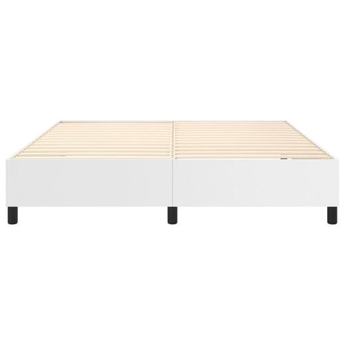 Sengeramme 180x200 cm kunstlæder hvid