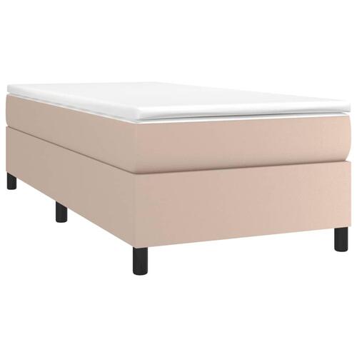 Sengeramme 80x200 cm kunstlæder cappuccinofarvet