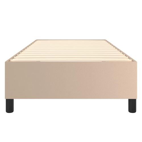 Sengeramme 80x200 cm kunstlæder cappuccinofarvet