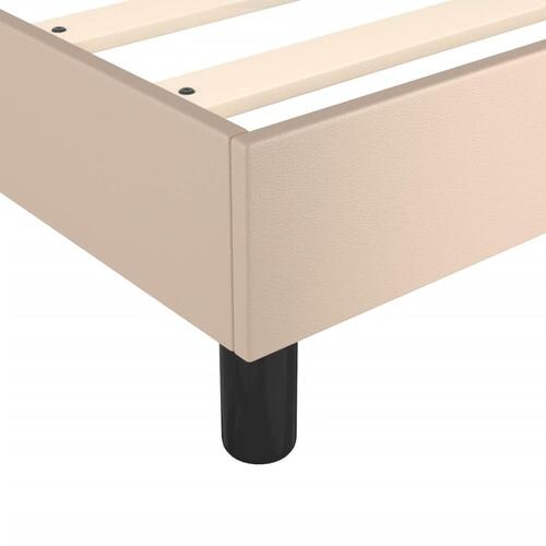 Sengeramme 80x200 cm kunstlæder cappuccinofarvet