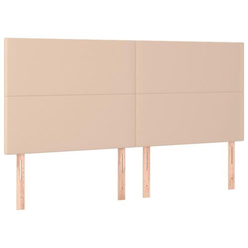 Kontinentalseng 180x200 cm kunstlæder cappuccinofarvet