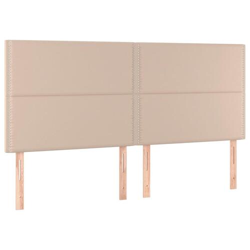 Kontinentalseng 180x200 cm kunstlæder cappuccinofarvet
