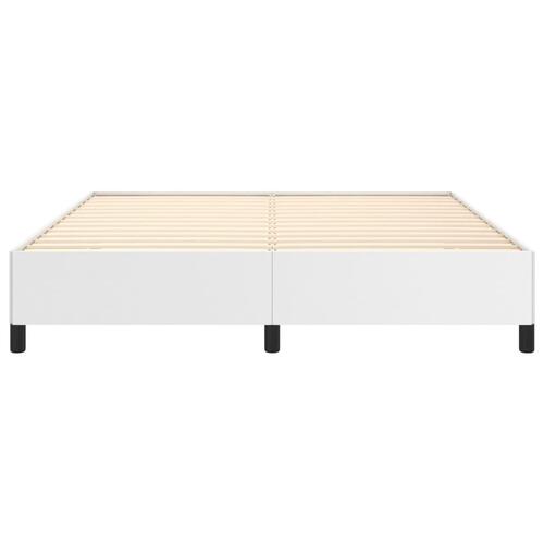 Sengeramme 180x200 cm kunstlæder hvid