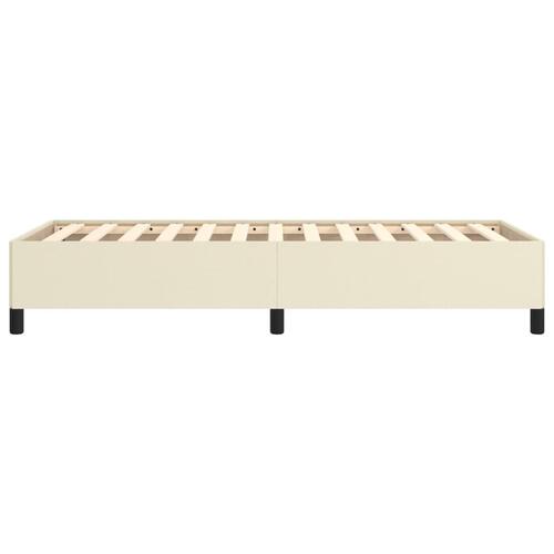 Sengeramme 100x200 cm kunstlæder cremefarvet