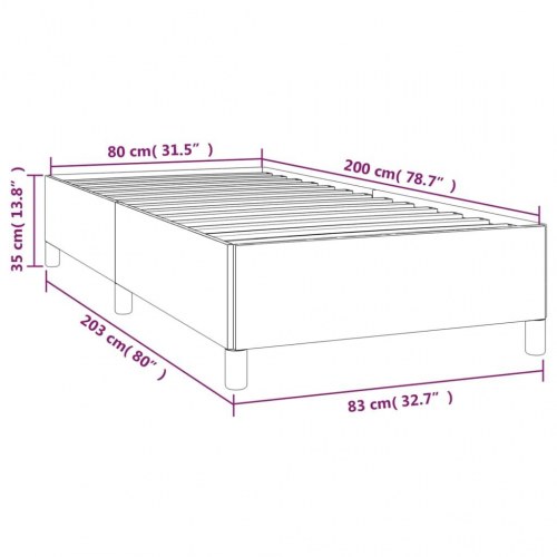 Sengeramme 80×200 cm i kunstlæder - cappuccino