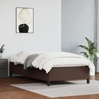Sengeramme 80x200 cm kunstlæder brun