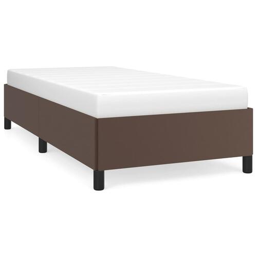 Sengeramme 80x200 cm kunstlæder brun