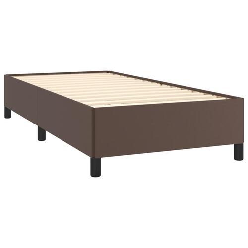 Sengeramme 80x200 cm kunstlæder brun