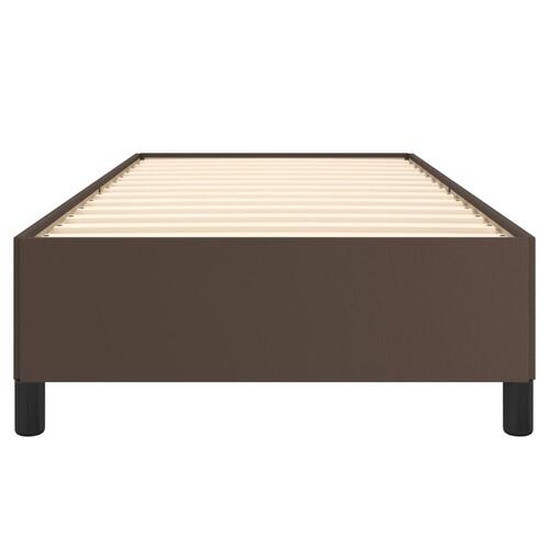 Sengeramme 80x200 cm kunstlæder brun