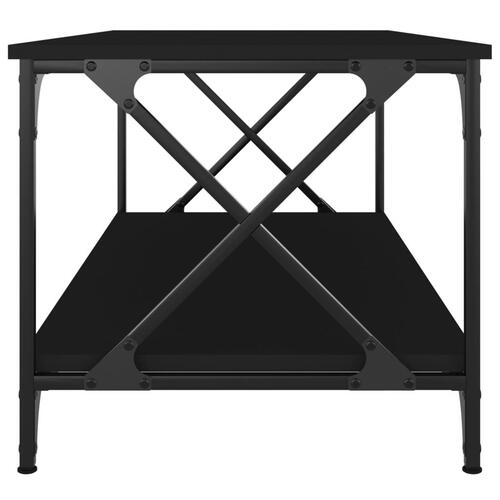 Sofabord 100x50x45 cm konstrueret træ og jern sort