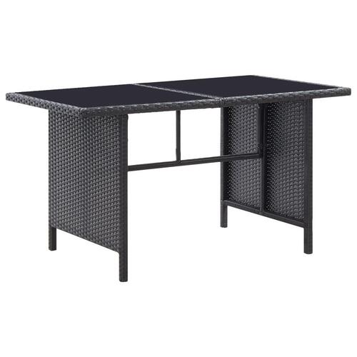 Loungesæt til haven 6 dele med hynder polyrattan sort