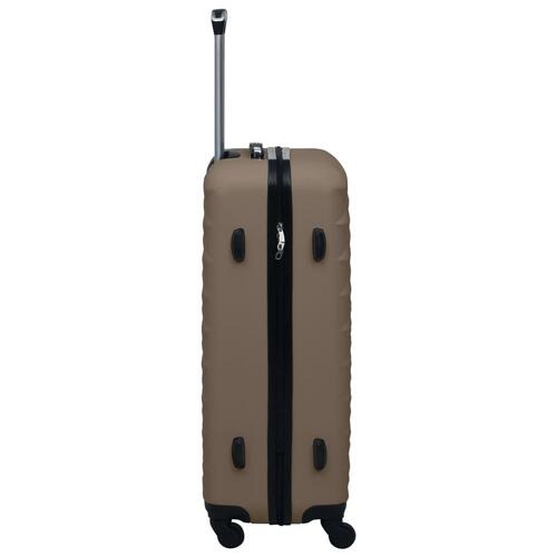 Kuffert sæt 3 stk. hardcase ABS brun